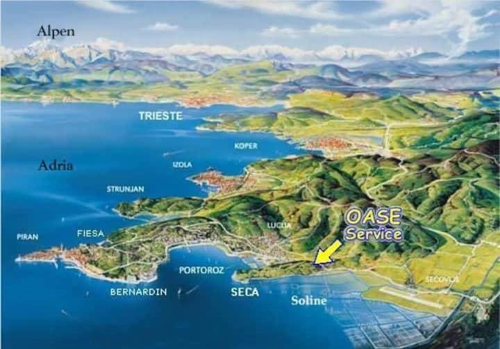 Appartamento Vista Del Sal Portorose Esterno foto